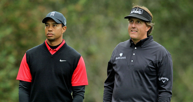 Tiger Woods Phil Mickelson Pebble Sunday 2718399