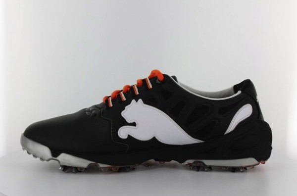 black and orange puma golf shoes